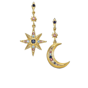 Star and Moon Earrings