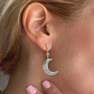 NEW! Star and Moon Earrings (Silver)