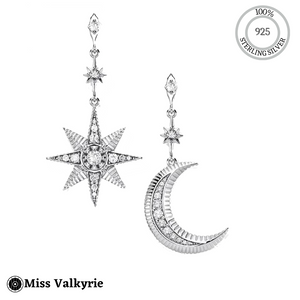 NEW! Star and Moon Earrings (Silver)