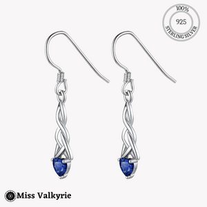 Birthstone Trinity Knot Earrings