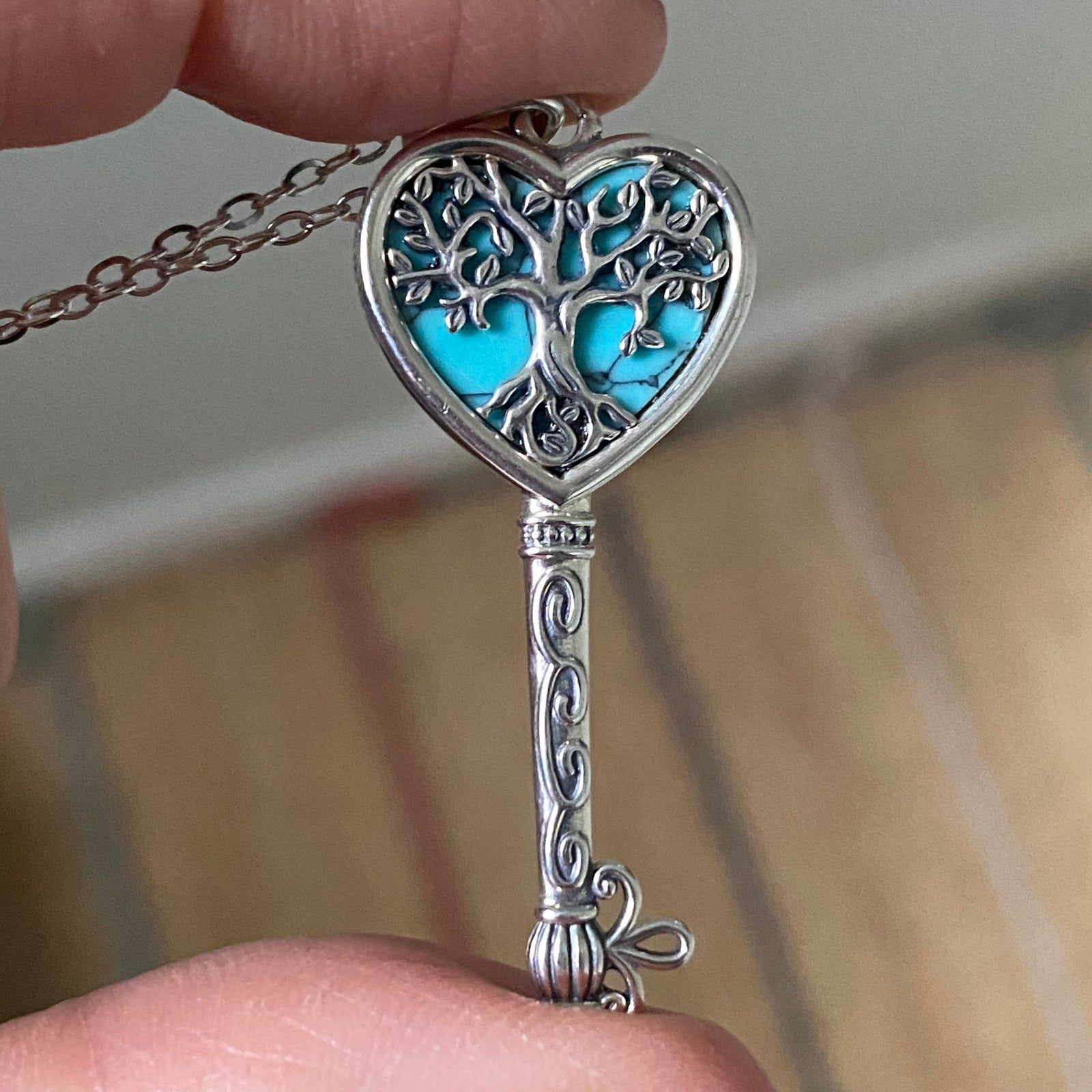 Viking Key Necklace (Turquoise)