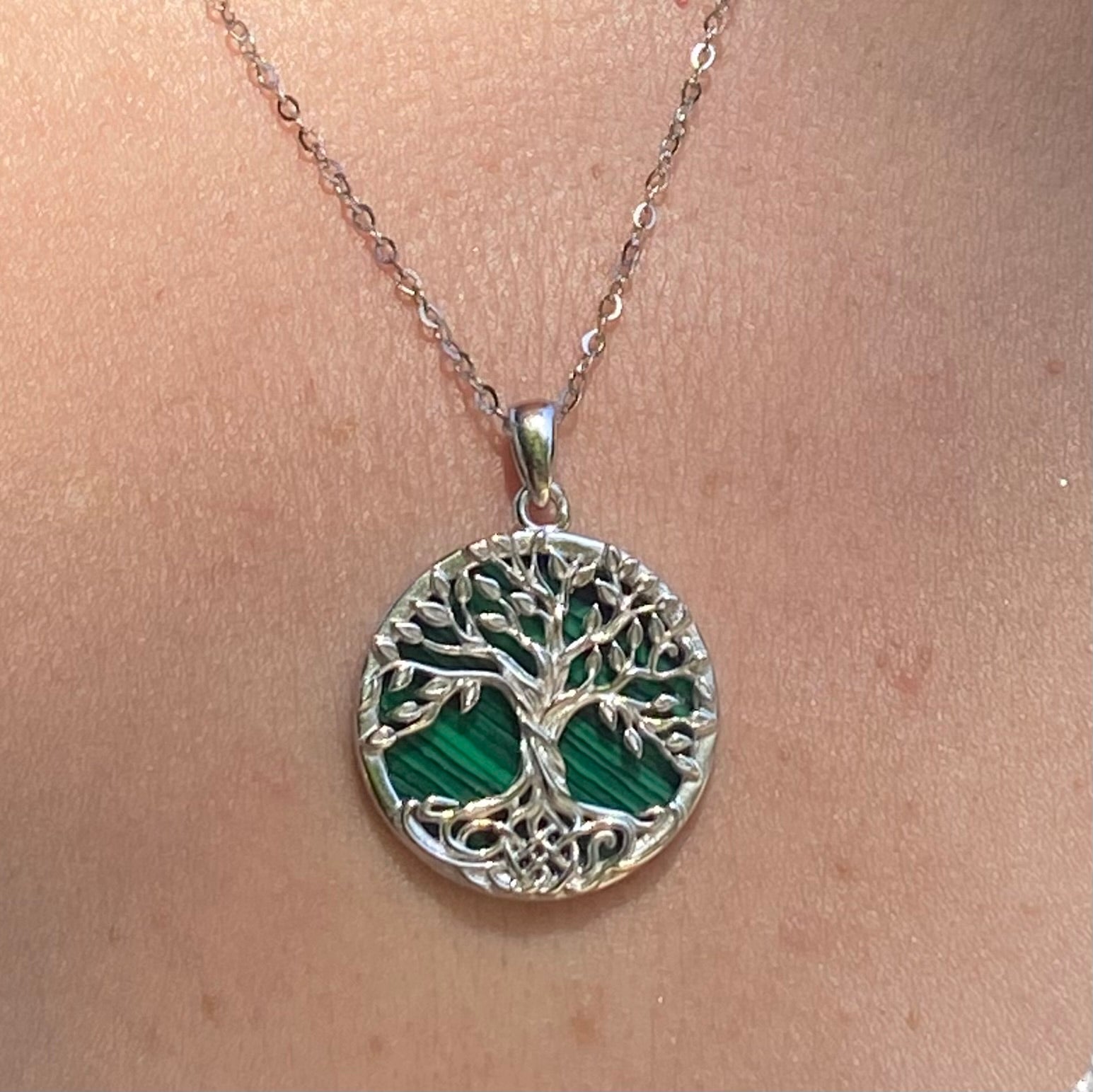 Malachite Yggdrasil Necklace
