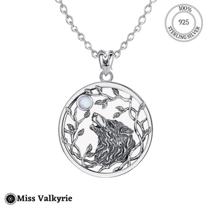 Blue Moon Wolf Necklace