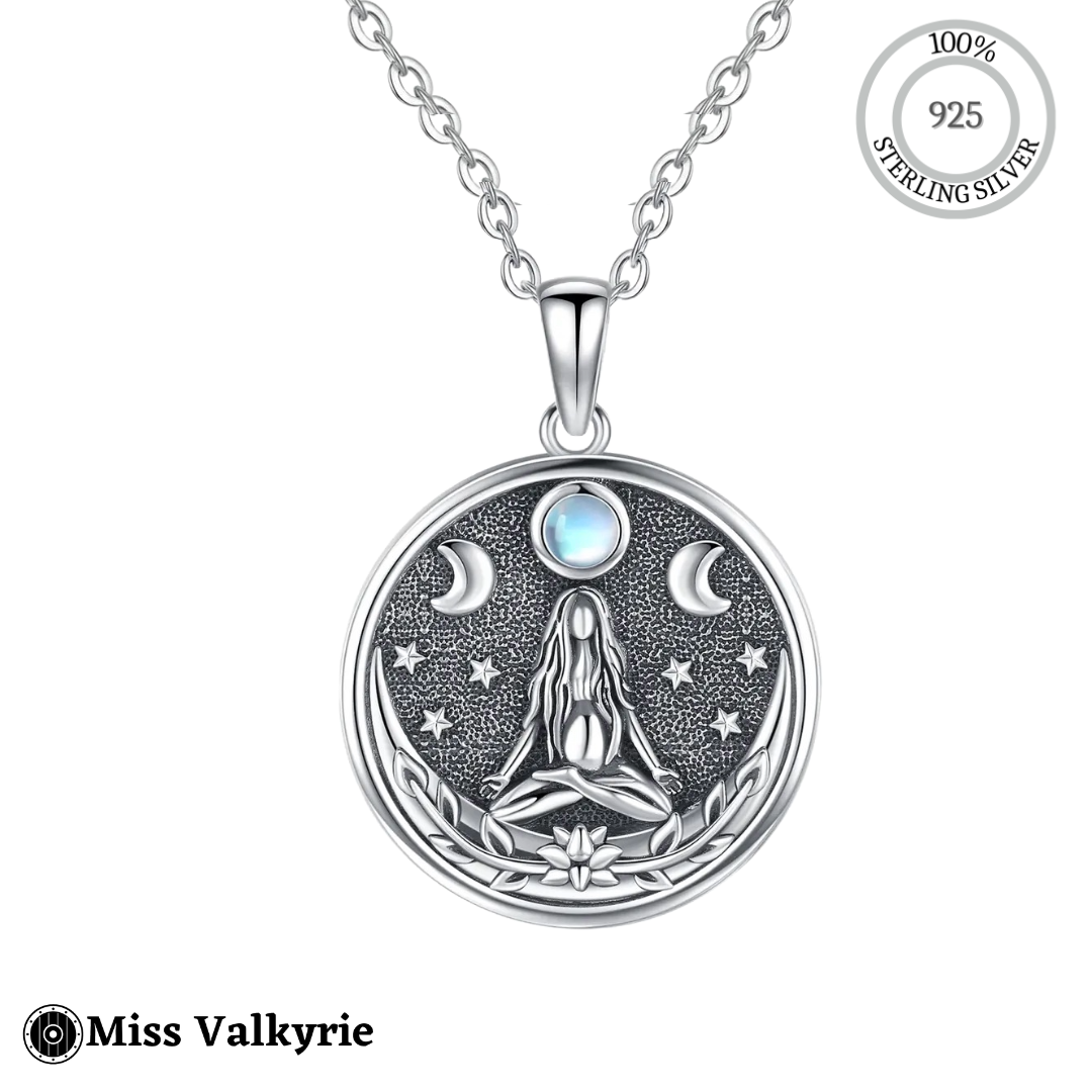 Triple Moon Goddess Necklace