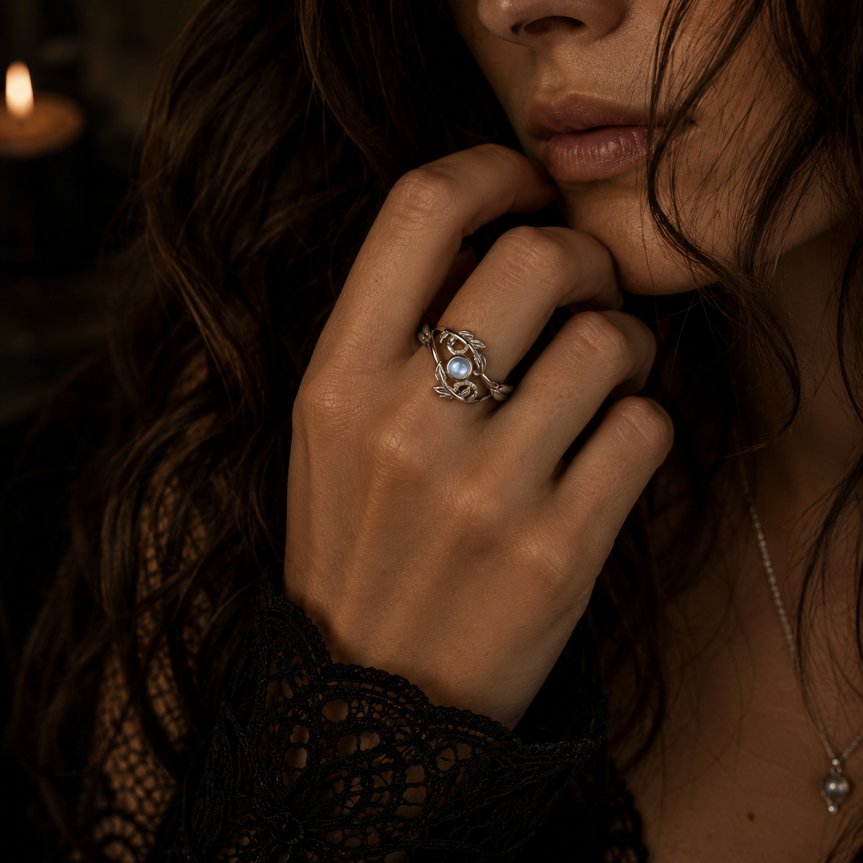 Triple Moon Ring