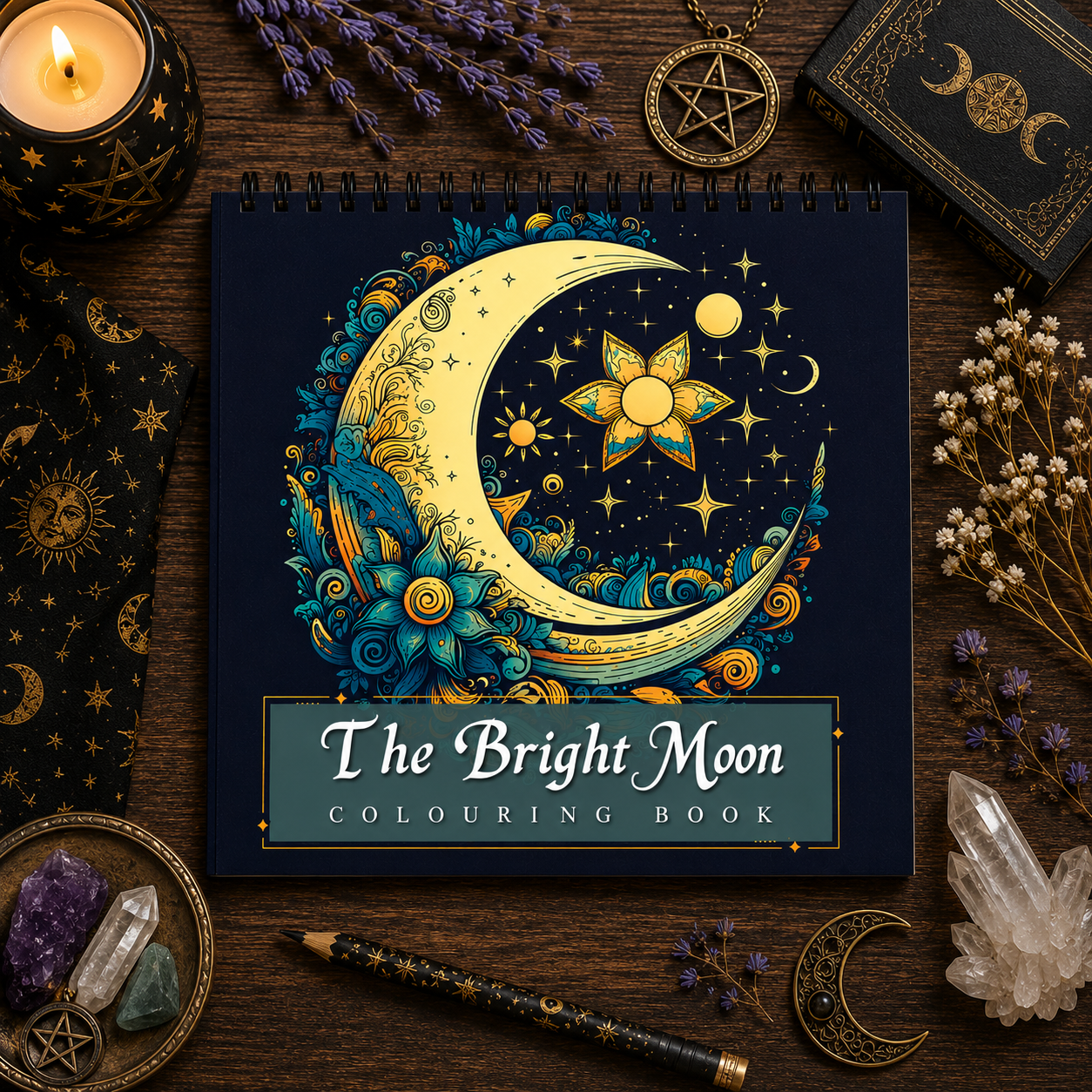 Bright Moon – Adult Colouring Book