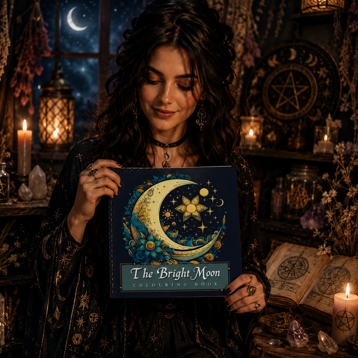 Bright Moon – Adult Colouring Book