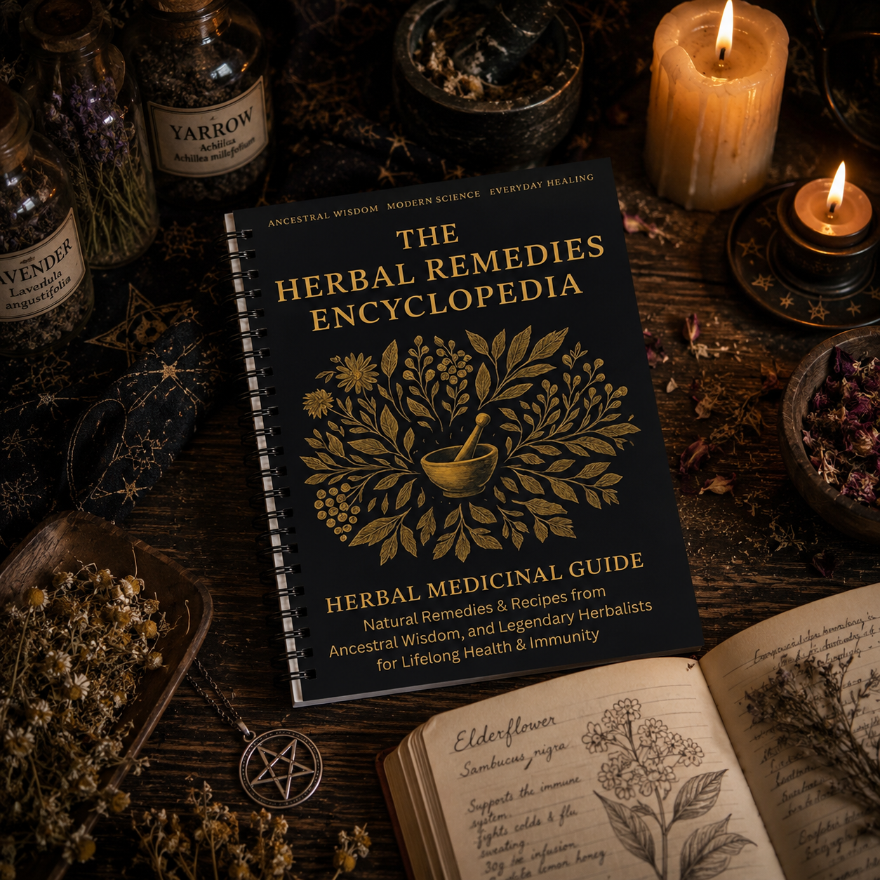 The Herbal Remedies Encyclopedia featuring natural remedies and recipes for health and immunity