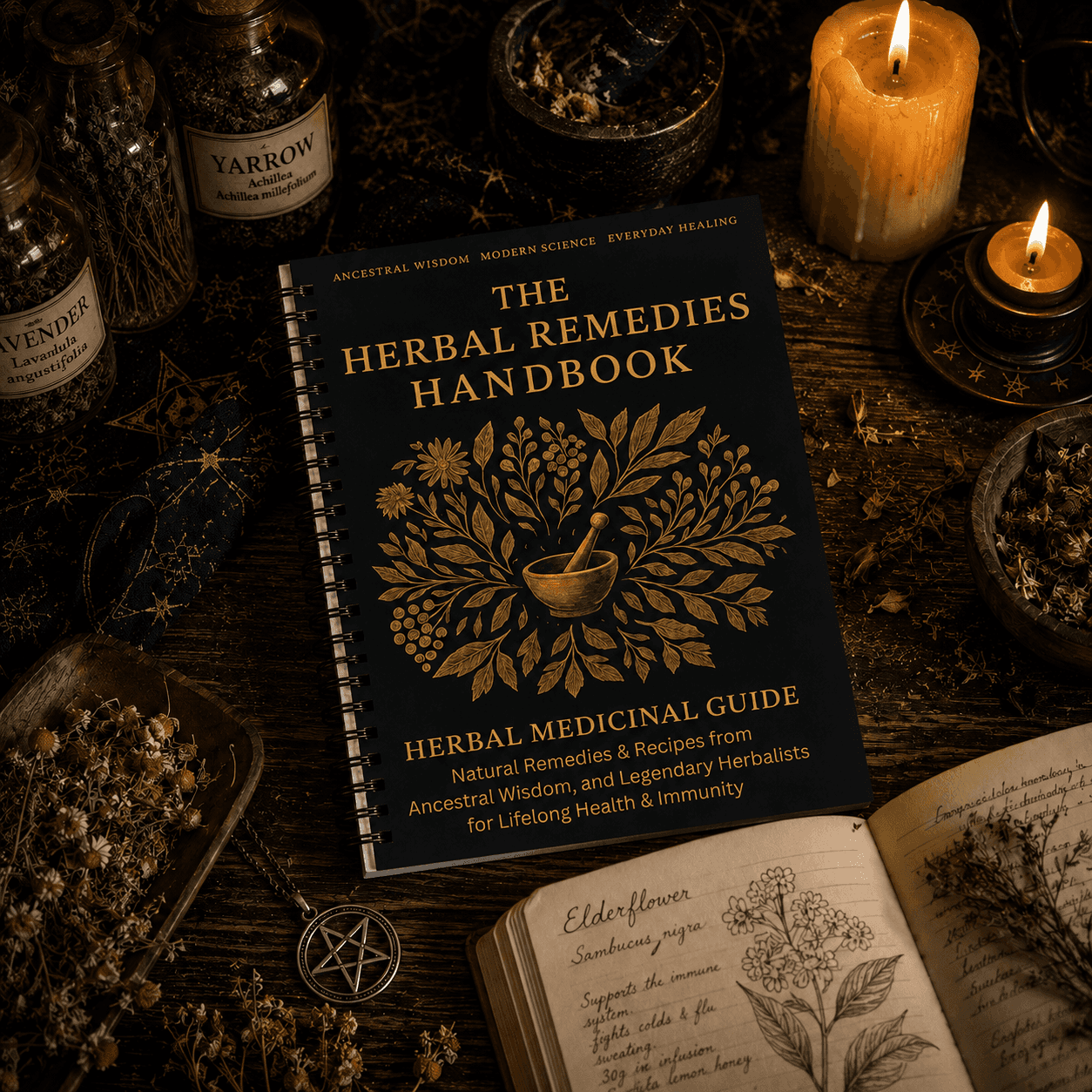 The Herbal Remedies Handbook featuring recipes and remedies for health and immunity