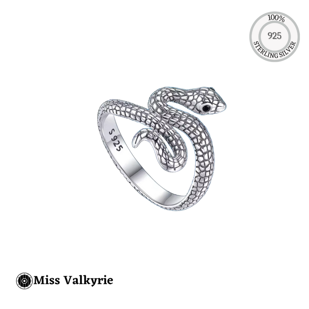 【抜群の存在感】 SILVER 925 刻印 19号 Snake リング 銀製 抜群の存在感】 SILVER 925 刻印 19号 Snake リング 銀製