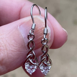 Crystal Trinity Knot Earrings