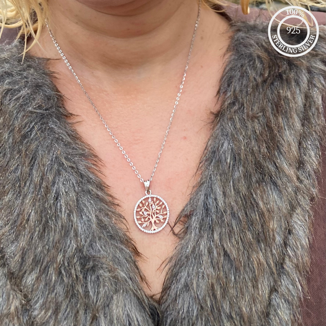 Yggdrasil Tree Necklace (Rose Gold)